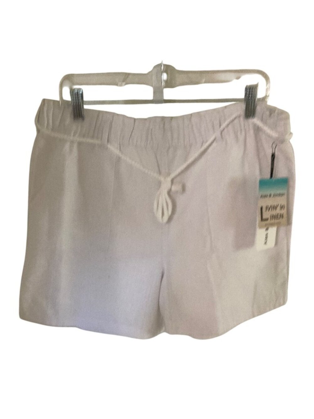 Alex & Jordan Women's White Linen Shorts Large  NWT